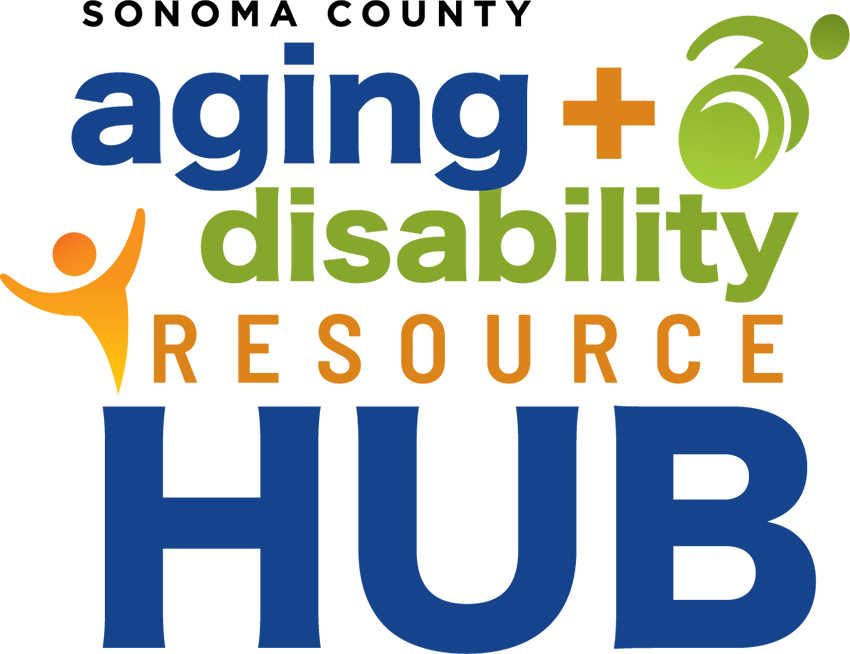 Logo of Sonoma County Aging & Disability Resource Hub (ADRH). Logo of Sonoma County Aging & Disability Resource Hub (ADRH).